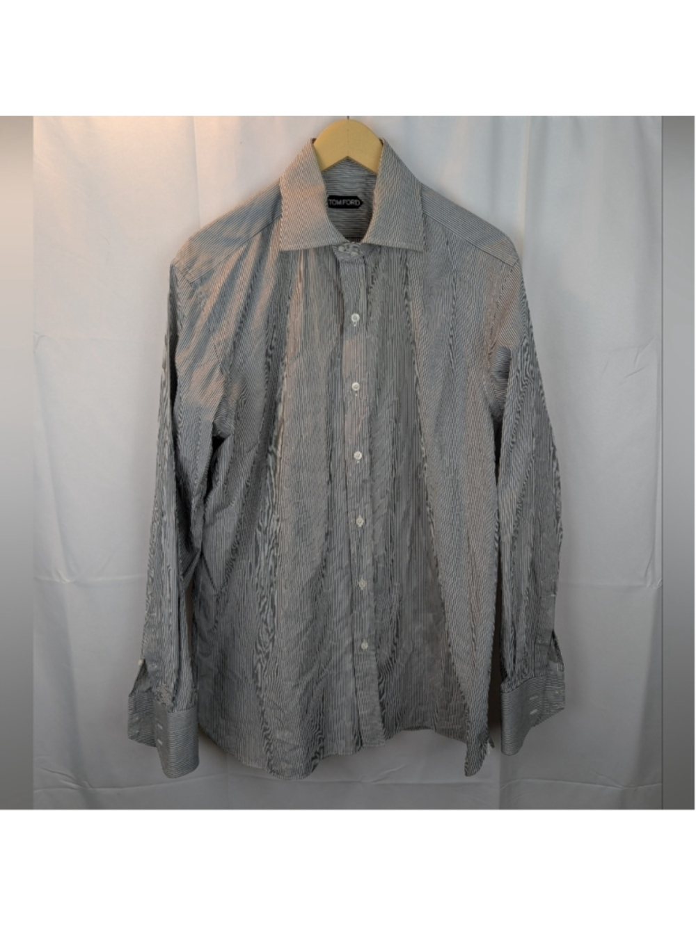 Tom Ford striped button down shirt size 17(44) in EUC